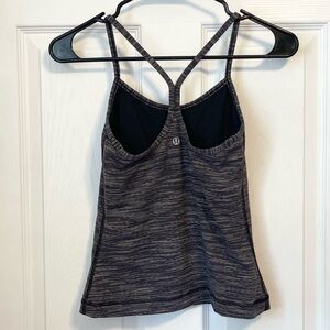 Lululemon Power Y Space Dye Gray Tank Top